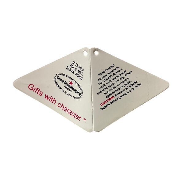 1986 Dakin Mr & Mrs Santa Mouse Plush Set w/ Original Tags Vintage Korea - Picture 14 of 16